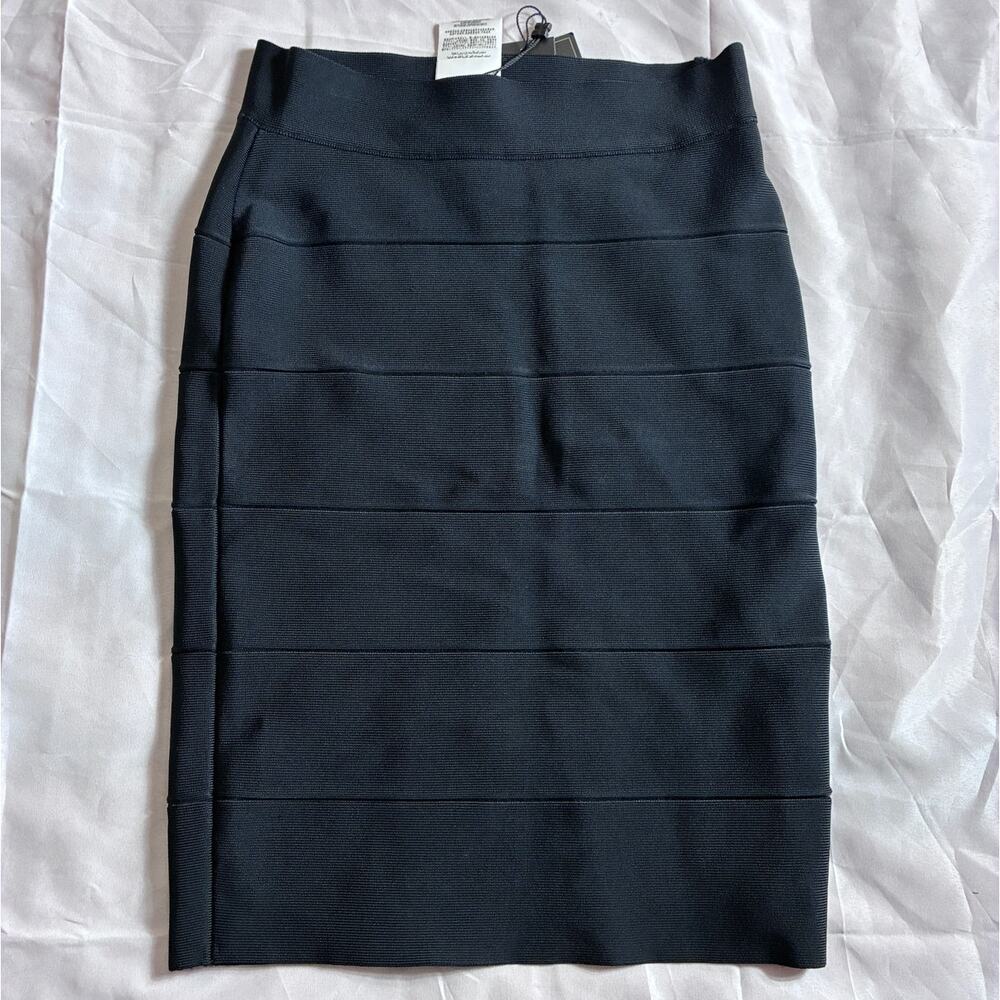 BCBGMAXAZRIA Alexa Bandage Bodycon Pencil Skirt Black Women's S NWT